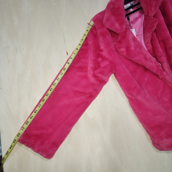 Vigoss Pink Faux Women Coat Size S - Picture 4 of 5